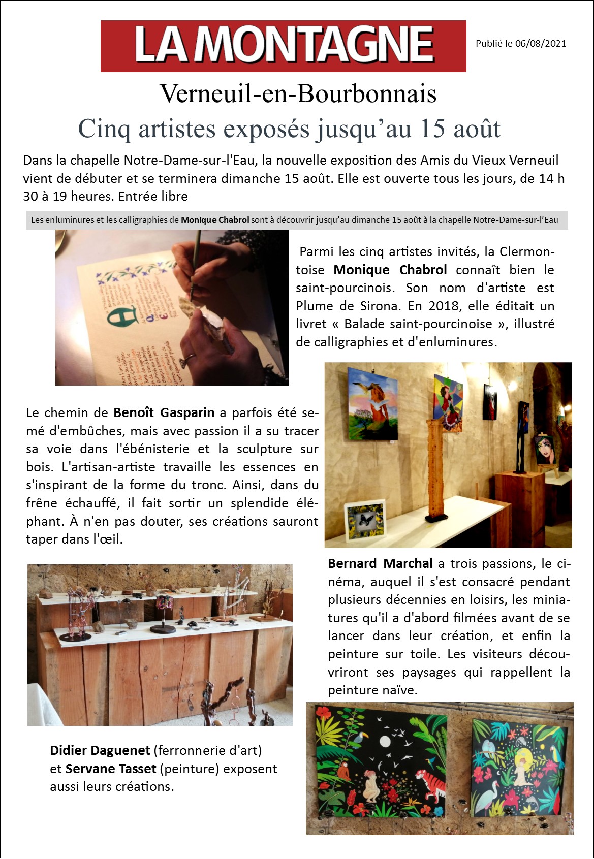 Exposition à Verneuil-en-Bourbonnais 2021